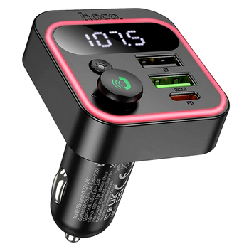 FM-трансмиттер Hoco E85 Tiger Bluetooth зарядное устройство для автомобиля с быстрой зарядкой 20Вт и функцией hands-free