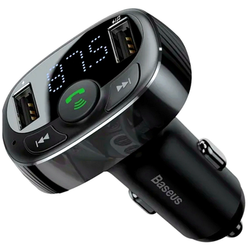 FM-трансмиттер Baseus T Shaped S-09A Bluetooth MP3 плеер для автомобиля с зарядкой и функцией Hands-Free