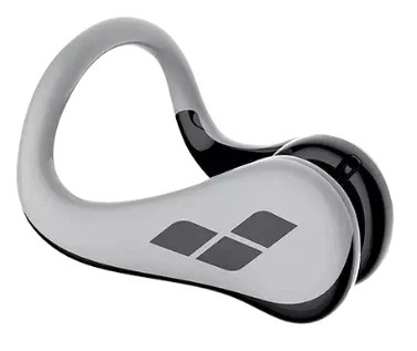 Зажим для носа Arena NOSE CLIP PRO II, эргономичный зажим для плавания с мягкими накладками Серый ,черный (003792-550)