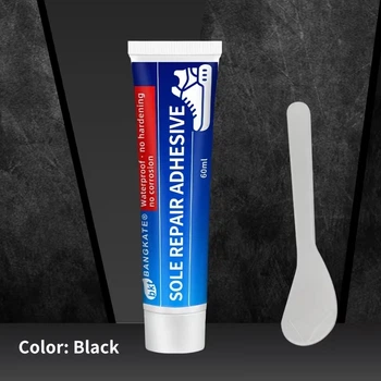 Клей-полімер для ремонту та відновлення підошви взуття BANGKATE Sole Repair Adhesive (Чорний, 60 мл) із лопаткою для нанесення