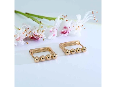 Сережки XUPING медичне золото 18К Ірис 16×4мм 3.6г 59436