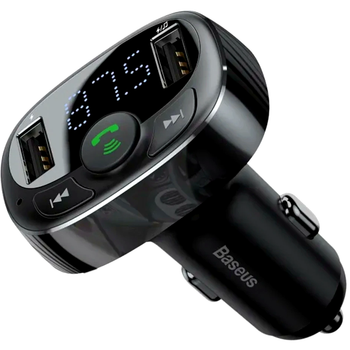 FM трансмиттер Baseus T Shaped S-09A Bluetooth MP3 плеер для автомобиля с зарядкой и Handsfree для музыки и связи