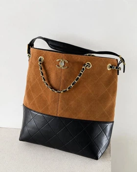 Элегантная женская кожаная и замшевая сумка Chanel (97046)