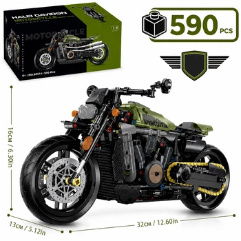 Конструктор-модель классического мотоцикла, Guly/Raceforge 60514, Harley-Davidson Sportster, масштаб 1:8, 590 деталей
