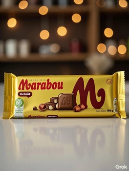 Шоколадка с цельным миндалем Marabou 160г