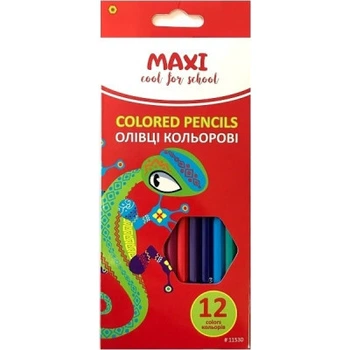 Карандаши цветные Maxi Africa пластиковые, 12 цветов
