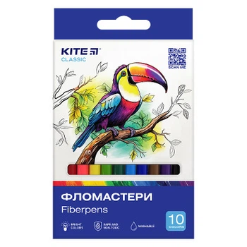 Фломастери Kite Classic 10 кольорів