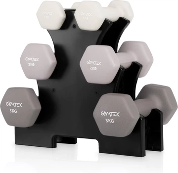 Набір неопренових гантелей на підставці Gymtek G-05295 (5905399052959)