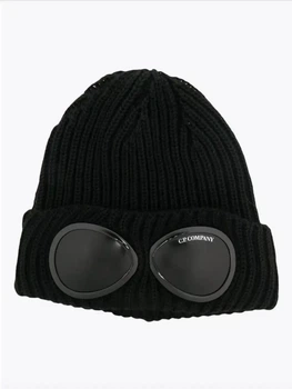 Шапка C.P. Сompany, One size(универсальный размер), Унисекс, черного цвета.