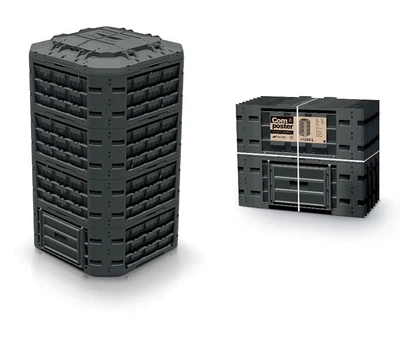 Компостер 1250л Compogreen Vario пластиковый черный 915x950x1610 мм