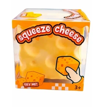 Сквиш антистресс Сыр с ароматом Cheese куб 6см