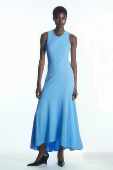 Сукня жіноча COS cotton-jersey sleeveless maxi dress 1207733001 XS Блакитний
