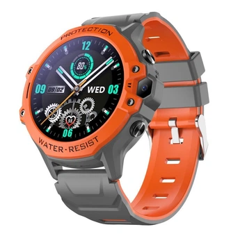 Дитячий розумний смарт-годинник Smart Watch K55H з LBS (GPS) 4G LTE Жовтогарячий