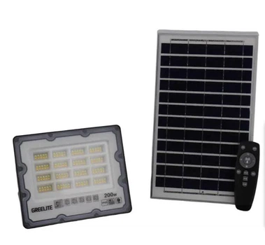 Уличный фонарь на столб + солнечная панель JX-007-200W (с пультом)