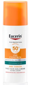 Солнцезащитный гель-крем для лица Eucerin Oil Control с матирующим эффектом SPF 50 50 мл (4005800119507)