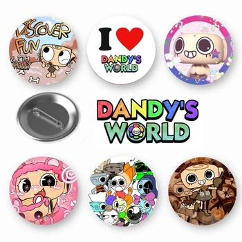 Набор закатный значков Dandy's world Roblox Мир Денди Роблокс персонаж Шелли 6 шт (ЗН10149)