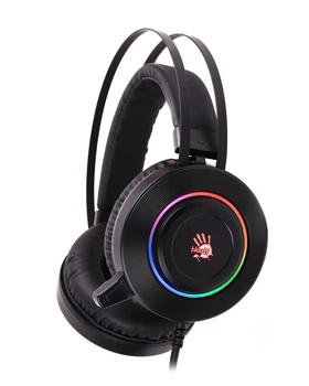 Наушники гарнитура игровая A4Tech Bloody G-521B Black с подсветкой, USB