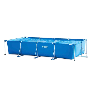 Каркасный бассейн прямоугольный 450x220x84 см 7127 л для дачи синий Intex MC-5172