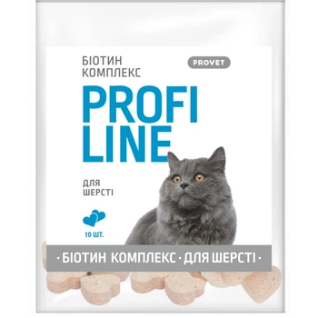 Витамины PROVET ПРОФИЛАЙН для кошек БИОТИН КОМПЛЕКС для шерсти 10 табл