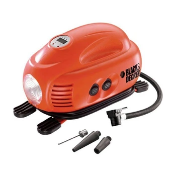 Компрессор автомобильный BLACK+DECKER ASI200 (12 В, 10 л/мин, 8.27 Бар) компрессор для автомобиля, насос для шин, компрессор для шин, автонасос (44193)