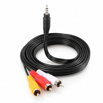 Кабель Jack 3.5 мм - 3 RCA AV тюльпан 1.5 м 77364