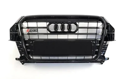 Решетка радиатора Audi Q3 8U 2011-2014 стиль SQ3 черный глянец
