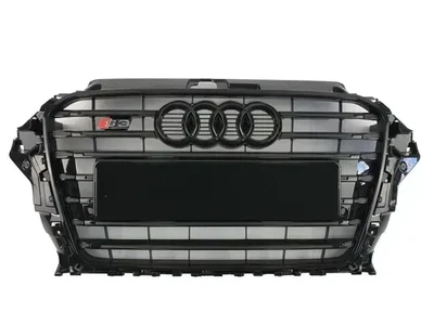Решетка радиатора Audi A3 8V 2012-2016 стиль RS3 черный глянец