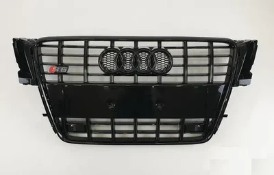 Решетка радиатора Audi A5 B8 2007-2012 стиль S5 черный глянец