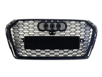 Решетка радиатора Audi A4 B9 2015-2019 стиль RS4 черный глянец