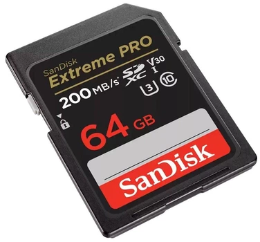 Картка пам'яті SDXC 64 GB UHS-I/U3 Class 10 SanDisk Extreme Pro V30 R200/W90MB/s 4K (SDSDXXU-064G-GN4IN) ( 10460 )