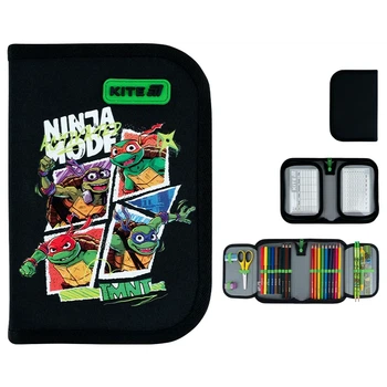 Пенал з наповненням Kite Ninja Turtles NT26-622H, 1 відділення, 2 відвороти