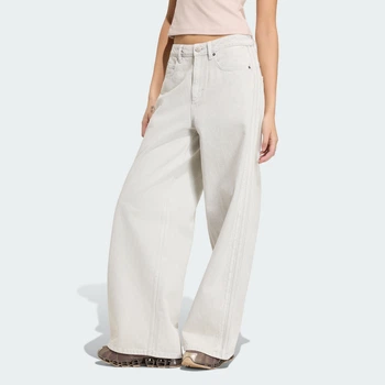 Женские джинсы HIGH-RISE WIDE-LEG adidas KQ6470 (28-32) бежевый (4069996359000)