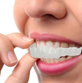 Знімні вініри Smile Veneers на дві щелепи, білі накладки на зуби для ідеальної усмішки