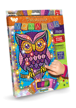 Набор для творчества Блестящая мозаика Сова 20х26 см Danko Toys MC-6309