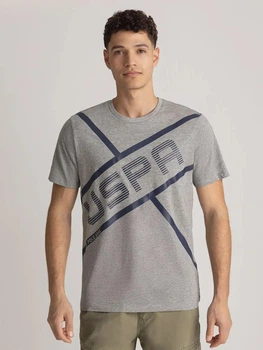 Футболка хлопковая мужская U.S. Polo Assn 843190032 L Серая (1160787458)