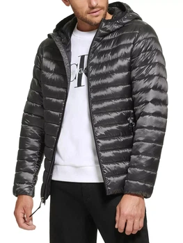 Куртка демісезонна з капюшоном чоловіча Calvin Klein 4357917 2XL Сіра (1160657310)
