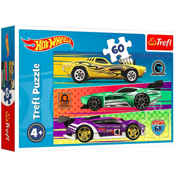 Пазлы 60 элементов для детей Гонки Hot Wheels Trefl MC-7256