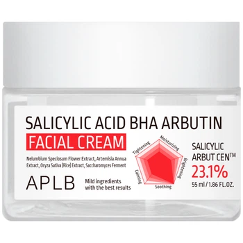 Крем для проблемної шкіри з саліциловою кислотою, BHA та арбутином APLB Salicylic Acid BHA Arbutin Facial Cream, 55 мл