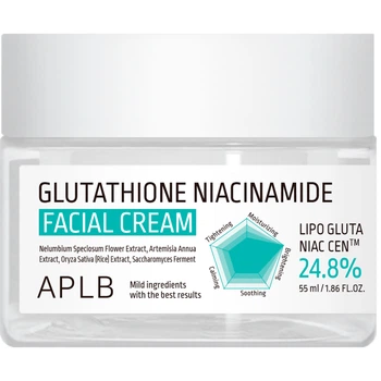 Крем для лица для выравнивания тона кожи с глутатионом и ниацинамидом APLB Glutathione Niacinamide Facial Cream, 55 мл