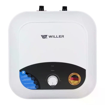 Бойлер WILLER PUL15R-Elf під мийкою прямокутний 15 л білий колір мокрий тен 2 кВт.
