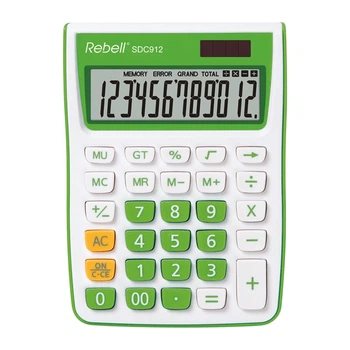 Калькулятор компактный настольный Rebell SDC 912 GR