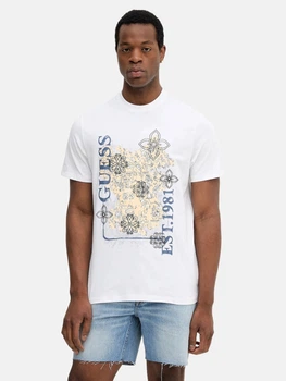 Футболка хлопковая мужская Guess 743254633 XL Белая (1160753470)