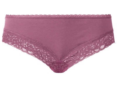 Трусики-хипстеры хлопковые с круживом для женщины Esmara LYCRA® 392376-1 S Розовый