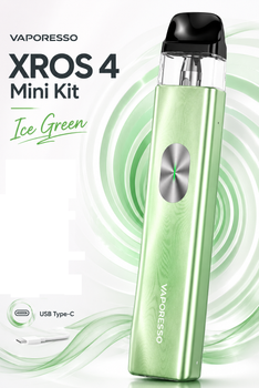 Pod система Vaporesso XROS 4 Mini Ice Green зеленая многоразовая электронка 1000мАч вейп вапорессо х-рос 4 мини зеленого цвета