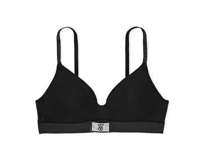Бюстгалтер Victoria's Secret Shine Patch T-Shirt Wireless Bra Чорний 32D