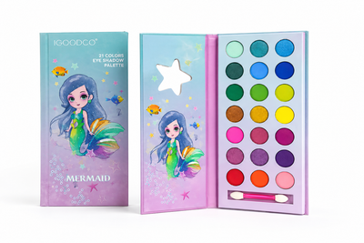 Палетка тіней для повік 21 колір Косметика дитяча IGOODCO LK2884 Русалка