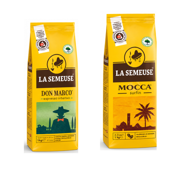 Дуэт швейцарского кофе La Semeuse Mocca Surfin и Don Marco, 2 × 1 кг