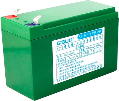Аккумуляторная батарея QiSuo литиевая 12V 6A с элементами Li-ion 18650 (QS-1206A)