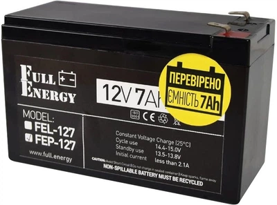 Аккумуляторная батарея Full Energy 12V 7Ah AGM (FEP-127)