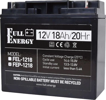 Акумуляторна батарея Full Energy 12V 18Ah AGM (FEP-1218)